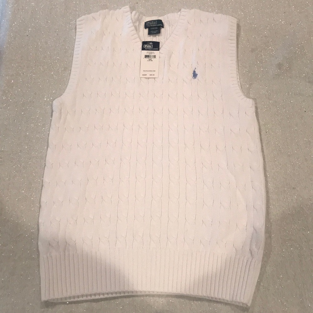 Polo by Ralph Lauren white knit vest